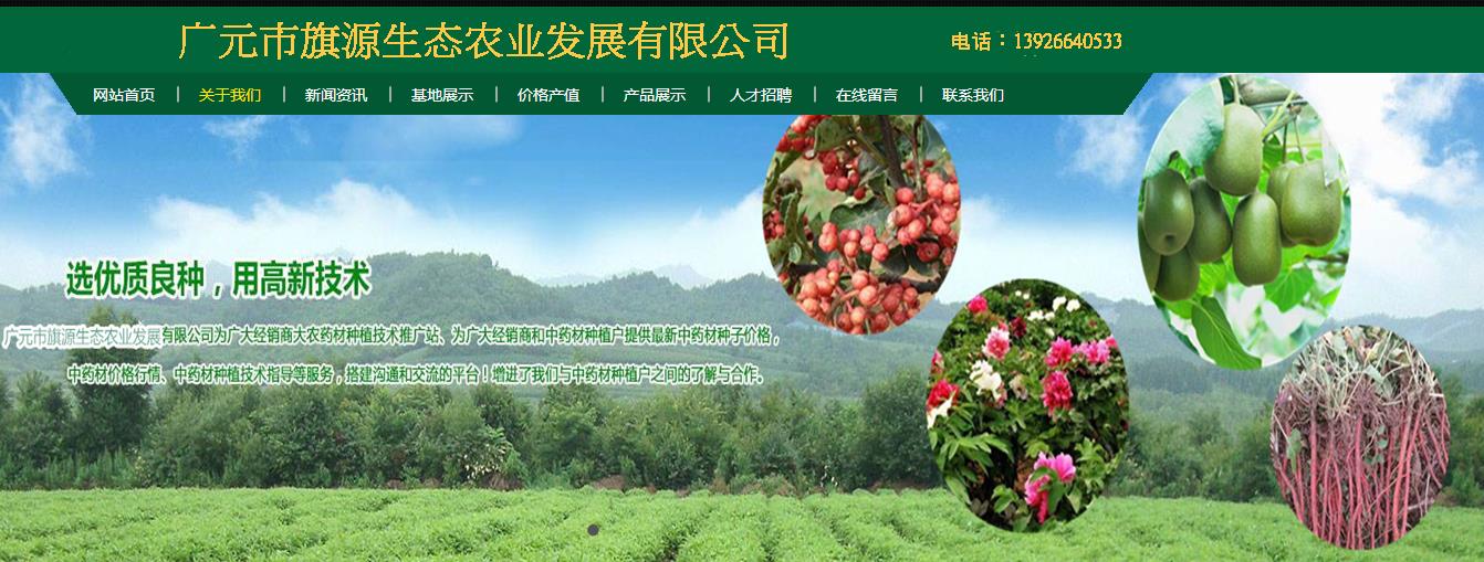 与广元市旗源生态农业发展有限公司签订网站建设服务